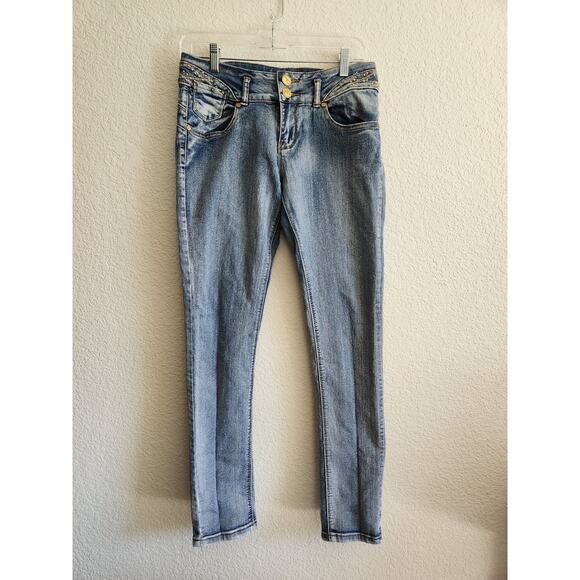 Classic Blue Sexy LightWash Straight Leg Denim Jeans 11 - Picture 3 of 11